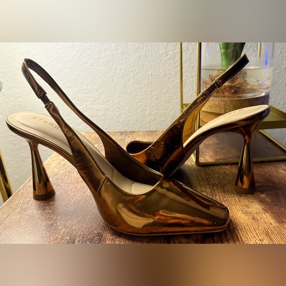 Gianni Bini Bronze Slingback Heels Size 8.5 - Picture 6 of 10